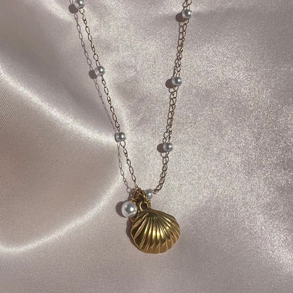 Ocean Pearl Pendant Necklace