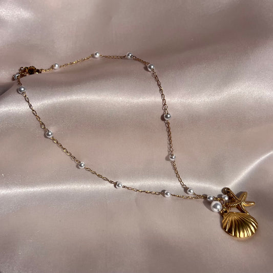 Ocean Pearl Pendant Necklace