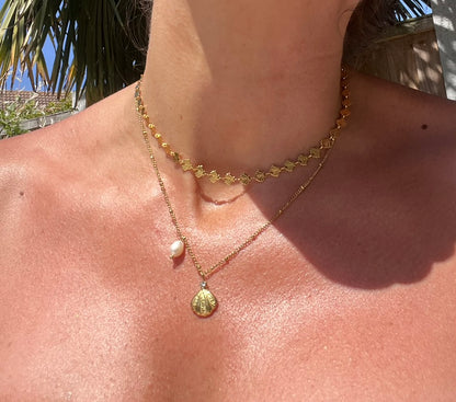 Elara Shell Choker Necklace