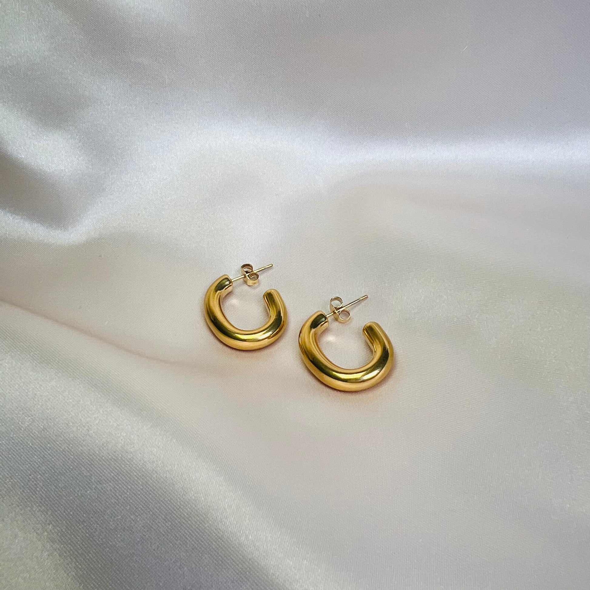 Gold hoop earrings