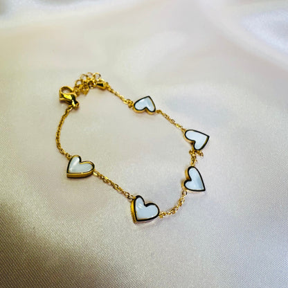 Hallie Heart Chain Bracelet
