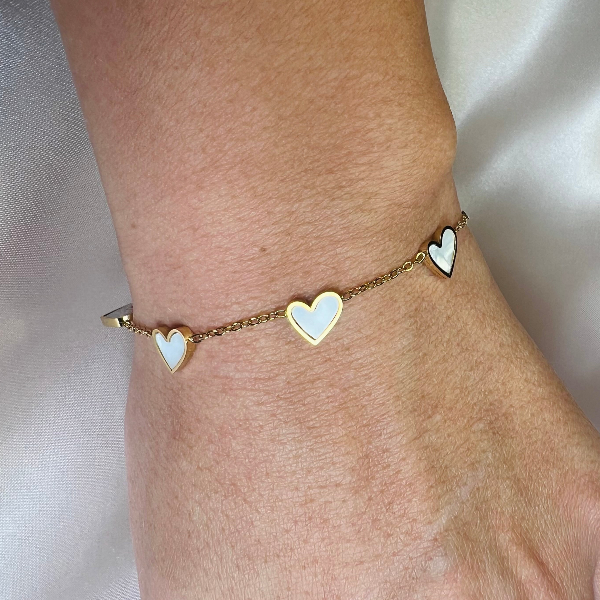 Hallie Heart Chain Bracelet