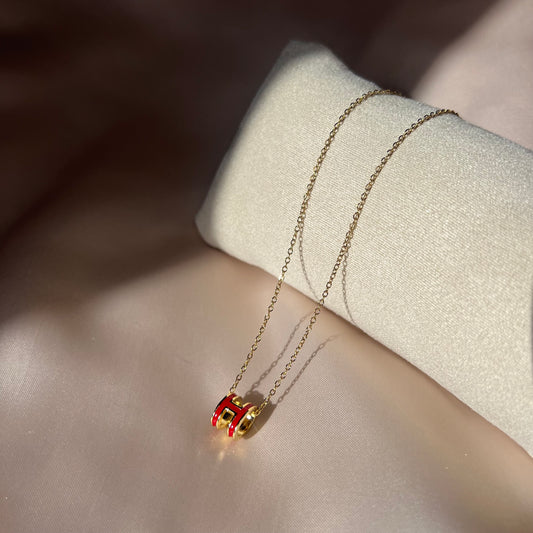 Helena H Necklace - Red