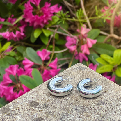 Victoria Hoop Earrings Silver
